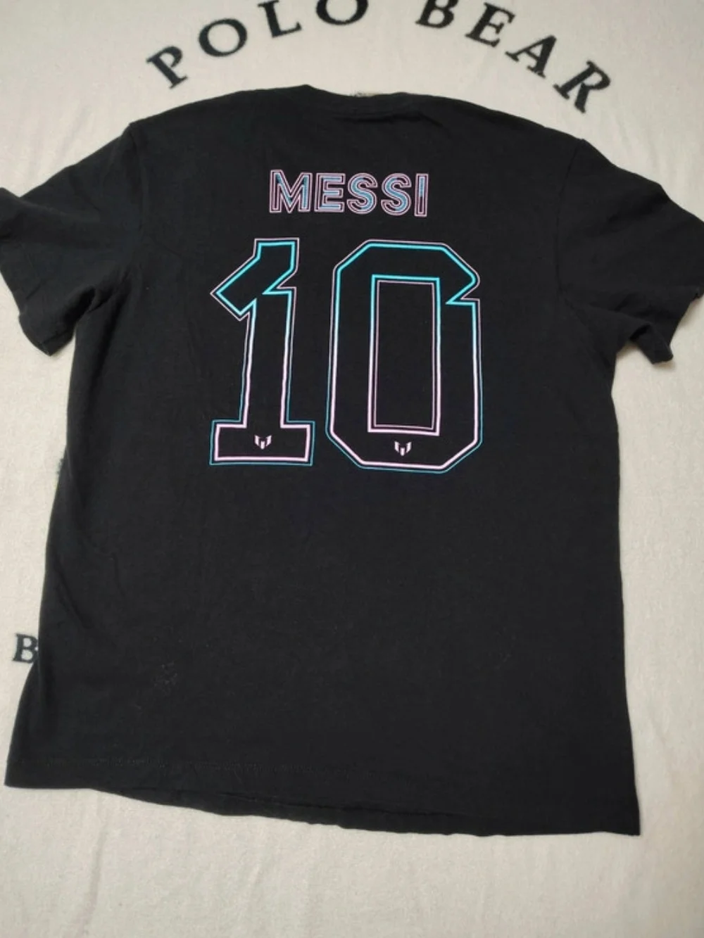 Adidas Men’s Black T-Shirt with Pink Accents